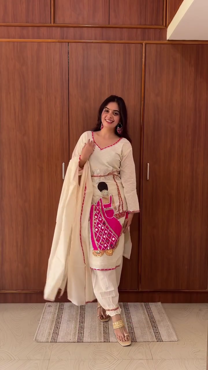 Elegant Embroidered Kurta Pant Set for Women